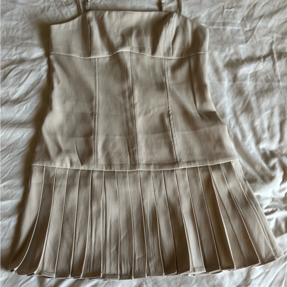 H&M Cream Pleated Dress